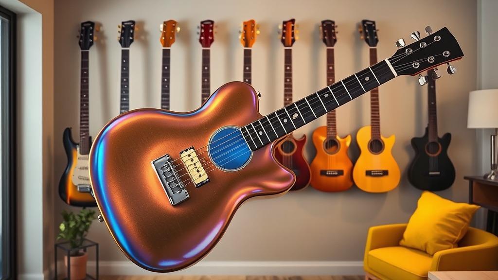 Brown red guitar